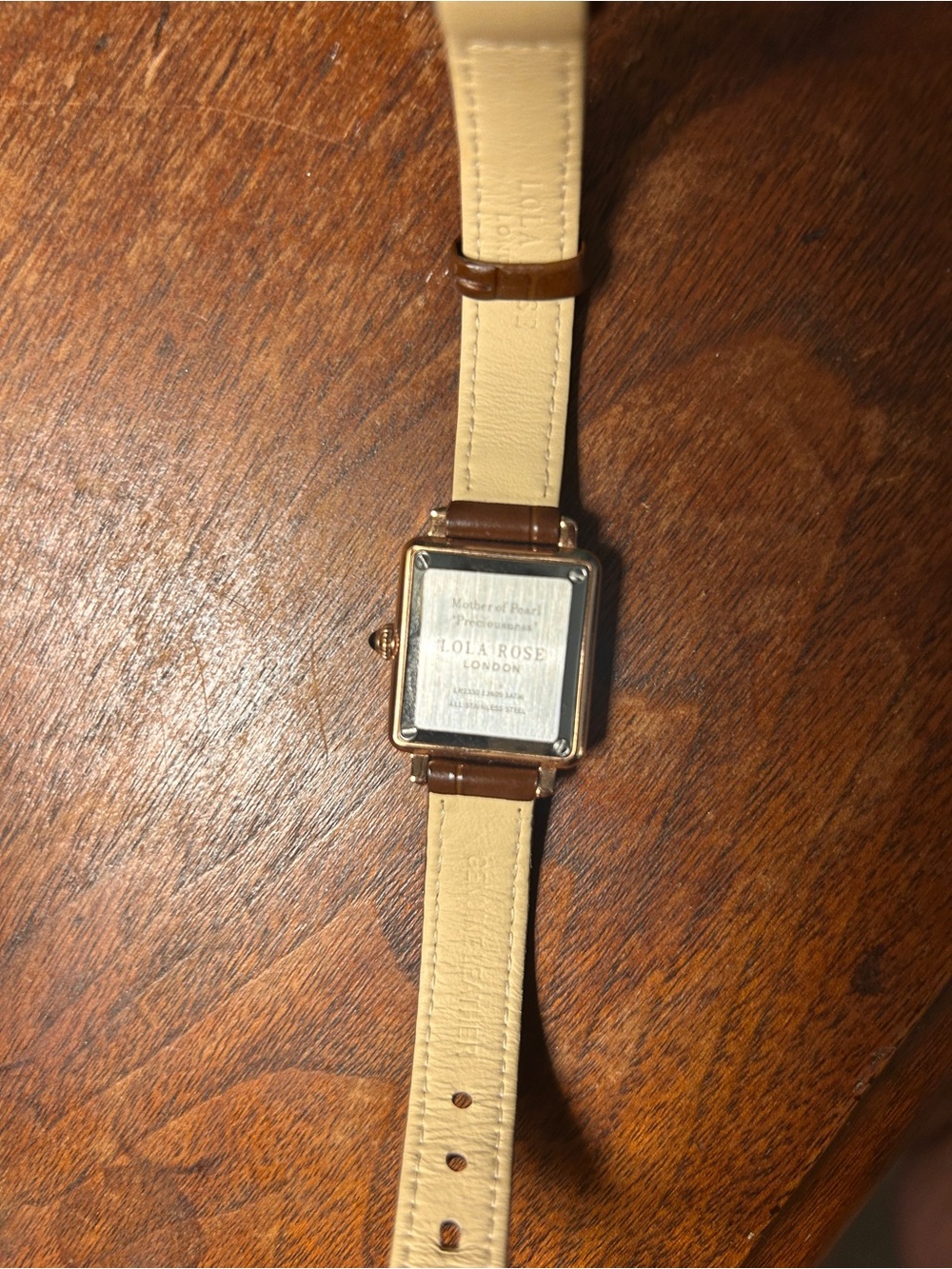 Lola Rose Mother of Pearl and Leather Watch - Picture 4 of 8